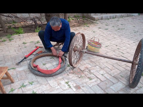 Видео: Метод ремонта шин старшего поколения очень помог дедушке Аму.