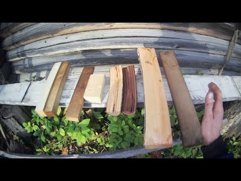 Видео: Термомодификация древесины в русской печи.