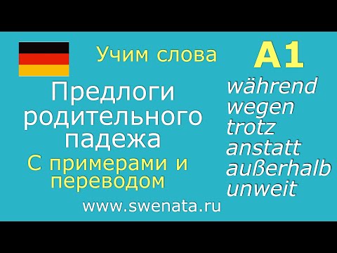 Видео: А1 I Предлоги родительного  падежа  Genitiv I Грамматика