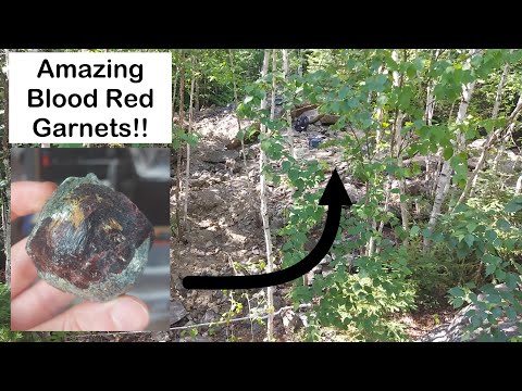 Видео: Рокхаундинг: кроваво-красные гранаты размером с бейсбольный мяч!!! Рокхаундинг в Онтарио.