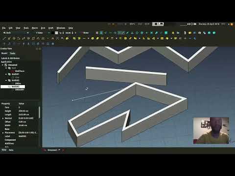 Видео: FreeCAD для архитектора #5. Стены и верстак ARCH
