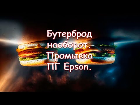 Видео: Бутерброд наоборот. Промывка ПГ Epson.