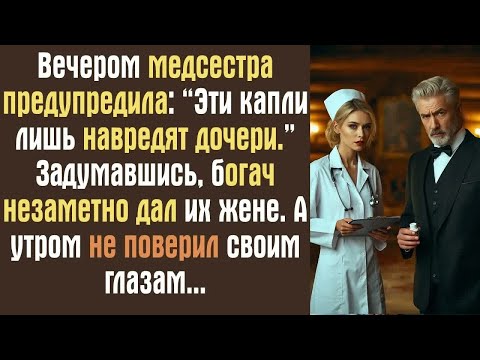 Видео: Вечером медсестра предупредила： “Эти капли лишь навредят дочери.” Задумавшись, богач незаметно дал..