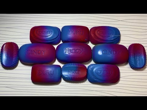 Видео: ASMR | Painted Dry Soap Cutting Video | Я разрезал крашеное сухое мыло | No Talking