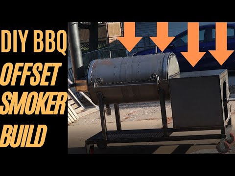 Видео: Сборка коптильни Offset!! 82 галлона!! Самодельная коптильня Offset в техасском стиле