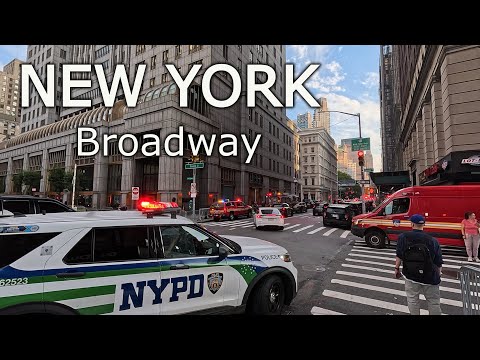 Видео: New York - Walking tour Broadway NYC  4К 60fps HDR