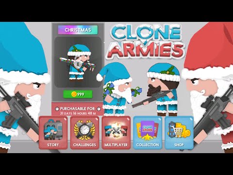 Видео: Большое зимнее обновление Clone Armies Battle Game! Новая арена, скины и новый клон