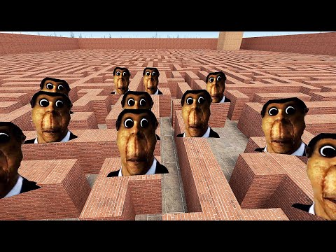 Видео: ОБУНГА 1 ЧАС ГОНЯЕТСЯ ЗА НАМИ В БОЛЬШОМ ЛАБИРИНТЕ ЛУЧШИЕ СЕРИИ OBUNGA В Garry's Mod