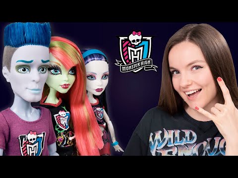 Видео: Зомби, Мухоловка, Призрак! Обзор Monster High Ghoul Spirit: Слоу Мо, Венера и Спектра Командный Дух