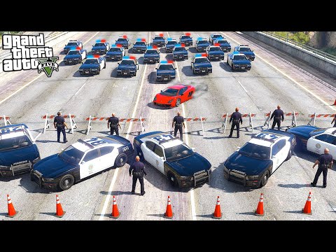 Видео: Все дороги перекрыты! ОГРОМНАЯ ПОЛИЦЕЙСКАЯ ПОГОНЯ! - GTA 5 Игра за Полицейского (Моды ГТА 5)
