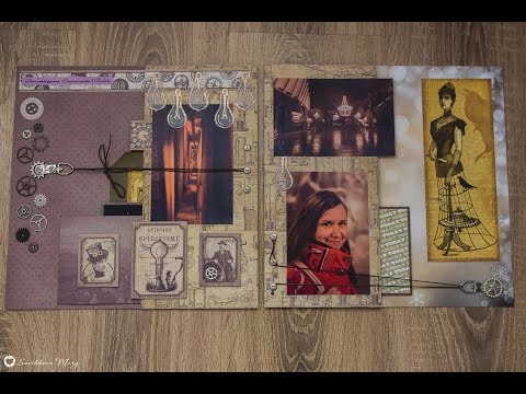 Видео: Скрапбукинг: зимний альбом, разворот 9 и 10