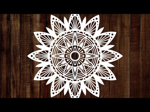 Видео: Мандала. Макет под лазерную резку. Corel Draw. Много инструментов.