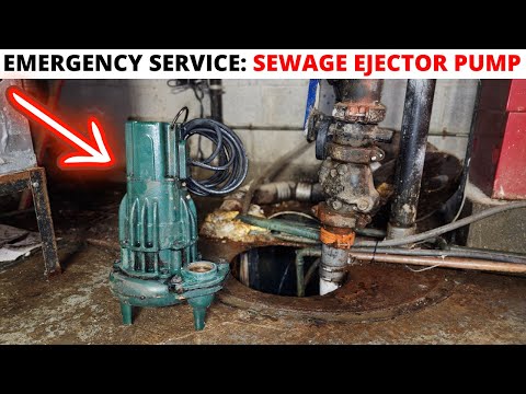 Видео: Аварийная служба: установка/замена канализационного насоса (дренажный насос Zoeller/канализационн...