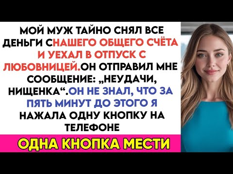 Видео: Муж уехал с любовницей, написав Неудачи, нищенка. Но он не знал, что я нажала одну кнопку в телефоне