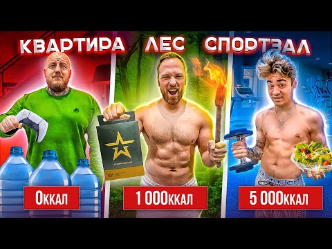 Видео: КТО БОЛЬШЕ ПОХУДЕЕТ ЗА 24 ЧАСА, 0 1000 5000 КАЛОРИЙ ЧЕЛЛЕНДЖ