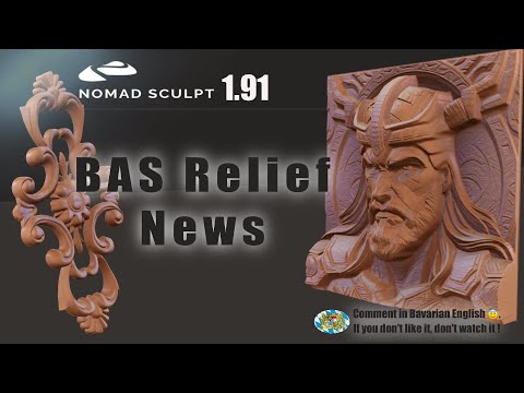 Видео: Nomad Sculpt - Новости BAS Relief - Орнаменты - Альфа - из 2D-изображения - 3D-печать (V1.91 -14....
