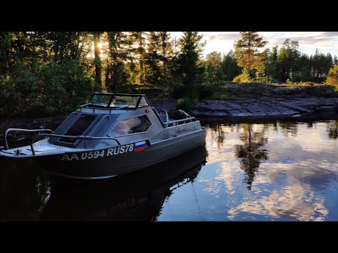 Видео: Водно-моторный поход 2019!!! Семейный поход на катере на Валаам!!!