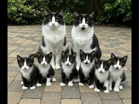 Видео: 😺 Папа, мама и Мы! 🐈 Видео смешных кошек и котят для хорошего настроения! 😻
