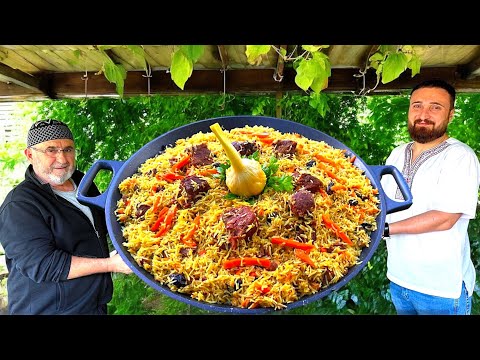 Видео: УЗБЕКСКИЙ ПЛОВ: как приготовить традиционный мясной плов! Готовим на свежем воздухе в деревне