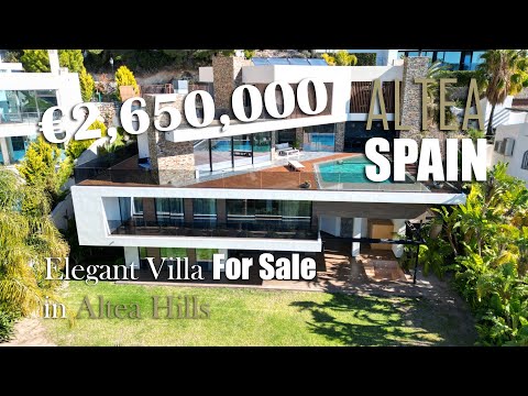 Видео: Элегантная вилла в Альтеа Хиллс на продажу, Альтеа, Испания, 600 м2 с прекрасным видом на море | ...