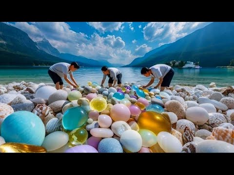Видео: Оползни обнажили сокровища, зарытые в землю сотни миллионов лет назад, пляж Рэйнбоу-Кристал