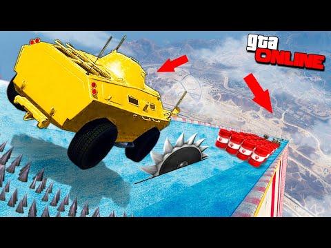 Видео: СКОЛЬЗКИЙ СПУСК ПО ЛЬДУ НА БТР С МИНАМИ И ПИЛАМИ! СПУСТИТЬСЯ ВНИЗ НЕВОЗМОЖНО В GTA 5 ONLINE