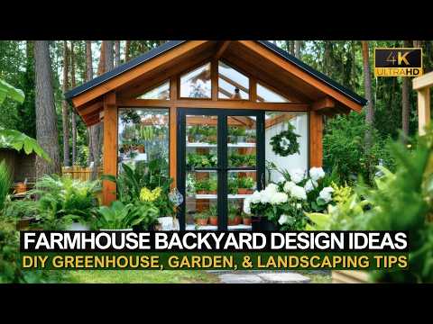 Видео: Бюджетный задний двор фермерского дома: идеи для самостоятельного обустройства теплицы, сада и ла...