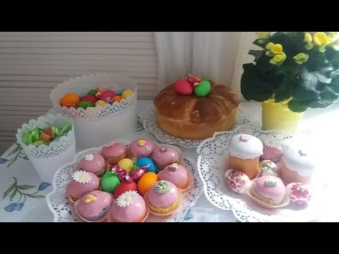 Видео: ПАСХАЛЬНЫЙ ВЕНОК  ИЗ БУЛОЧЕК .КУЛИЧИ .2017год.