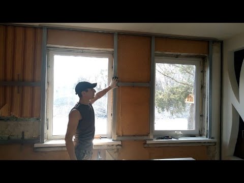 Видео: Монтаж гипсокартона//Обшивка стен//Посылка от Василька.