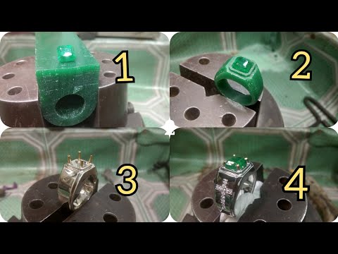 Видео: ювелирная резьба по воску часть 3 | изумруд | изготовление кольца