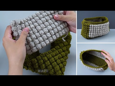 Видео: Как легко связать косметичку с красивым узором ,,Шарики”!