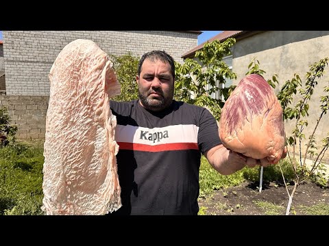 Видео: Такой шашлык ты не пробовал! Сердце быка на гриле