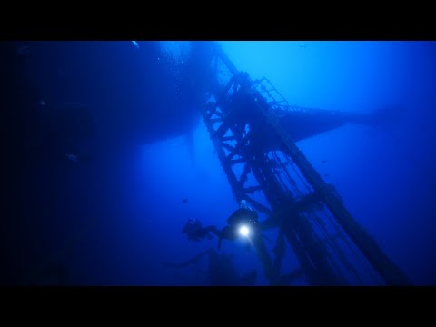 Видео: 4K video. Затонувшее судно Зенобия.The sunk ship Zenobia.