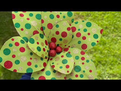 Видео: Давайте сделаем большой цветок, используя 4-дюймовую ленту!!