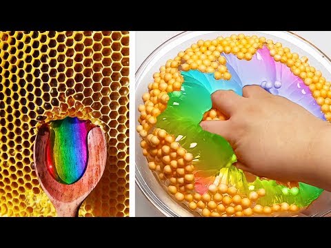 Видео: Самое удовлетворяющее видео слизи ASMR | Релаксирующая странно удовлетворяющая слизь 2019 458