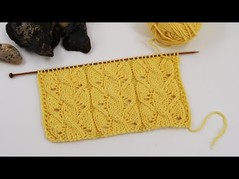 Видео: Openwork cables knitting pattern 🎁 Ажурная коса спицами