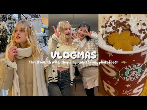 Видео: 🎄vlogmas | новогодние фото, шоппинг, имбирно-пряничный латте, распаковка с WB, фотобудка