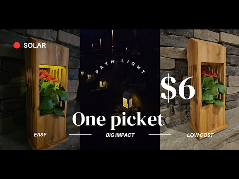 Видео: Один штакетник с солнечными светильниками для дорожек