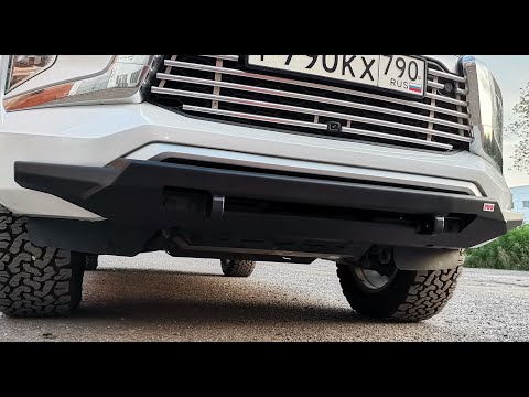 Видео: Новый силовой бампер РИФ на Mitsubishi Pajero Sport 3. Описание и пошаговая установка