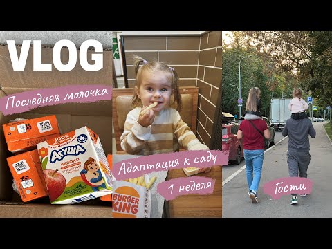 Видео: VLOG Адаптация к саду | Последняя молочка | Гости