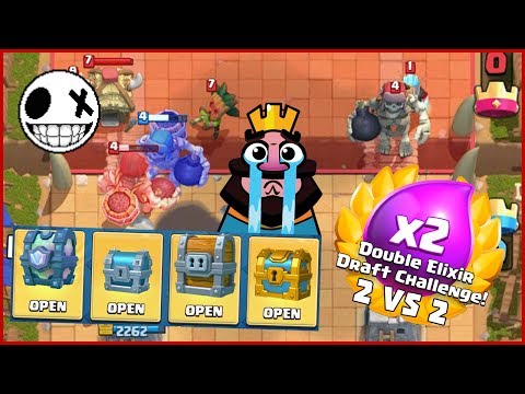 Видео: Много съм слаб! 😢 - Clash Royale 2 vs 2 Double Elixir Challenge