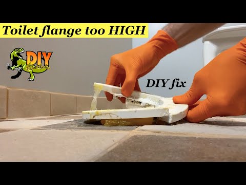 Видео: Исправьте слишком высокий фланец унитаза