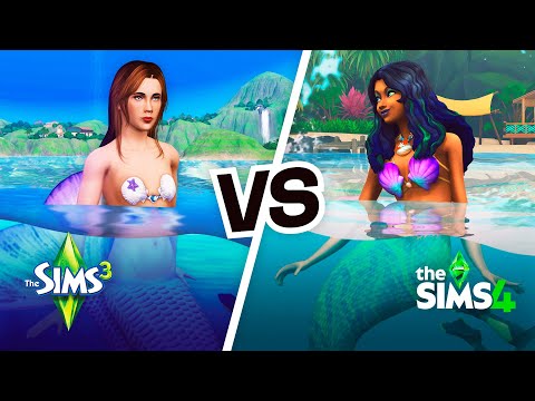 Видео: Где Русалки лучше? / The Sims 3 vs The Sims 4