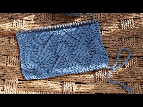 Видео: Теневой узор «Омега» спицами Ω «Omega» knitting pattern