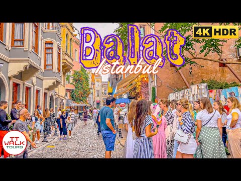 Видео: Пешеходная экскурсия по Стамбулу, Pайон Балат | 4К HDR