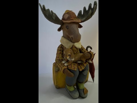 Видео: МК ватная игрушка "Уважаемый Лось" Часть 7.   DIY spun cotton toy " Dear Moose" Part 7