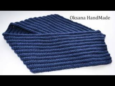 Видео: Мужской шарф крючком. Мастер класс. Men's scarf crochet