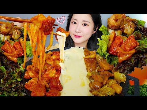 Видео: Дакгалби😋 Острая Жареная Курица✨ | eating show | asmr mukbang korean