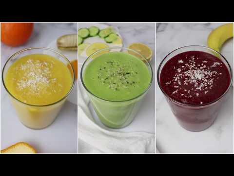 Видео: 3 СМУТИТА ЗА СИЛНА ИМУННА СИСТЕМА | Смути с портокал, Смути с краставица, Смути с череши