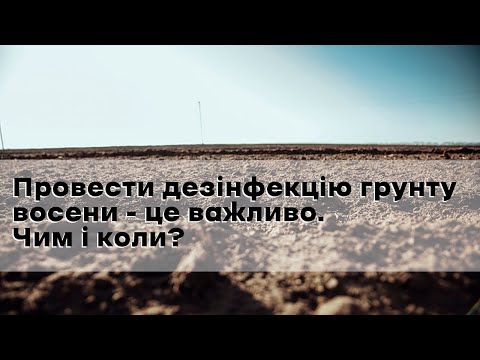 Видео: Провести дезінфекцію грунту восени - це важливо! Чим і коли?